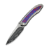 We Knife Winsome Damasteel, Polished Bead Blast Ti/Timascus WE23092-DS1