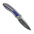 We Knife Winsome Damasteel, Polished Bead Blast Ti/Timascus WE23092-DS1