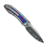 We Knife Winsome Damasteel, Polished Bead Blast Ti/Timascus WE23092-DS1