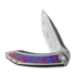 We Knife Winsome Damasteel, Polished Bead Blast Ti/Timascus WE23092-DS1