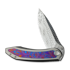 We Knife Winsome Damasteel, Polished Bead Blast Ti/Timascus WE23092-DS1