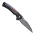 We Knife Ziffius Damascus, Black Titanium/Flamed WE22024D-DS1