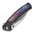 We Knife Ziffius Damascus, Black Titanium/Flamed WE22024D-DS1