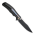 We Knife Zonda Black Ti, Twill CF/Flamed Ti Inlay, Black SW/Satin WE22016-1
