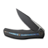 We Knife Zonda Black Ti, Twill CF/Flamed Ti Inlay, Black SW/Satin WE22016-1