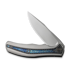 We Knife Zonda Gray Ti, Twill CF/Flamed Ti Inlay, Silver BB WE22016-2
