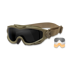 Wiley X Spear Tan Frame, Smoke Grey/Clear/Light Rust