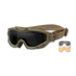 Wiley X Spear Tan Frame, Smoke Grey/Clear/Light Rust