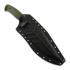 Work Tuff Gear Lanzeta veitsi, no choil, dark wash, od green, black sheath