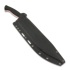 Work Tuff Gear Mad Dog knife, tiger stripes, black textured G10, red liner
