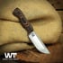Work Tuff Gear Nomad Bushcrafter K329 kniv, saber, satin, tiger camo