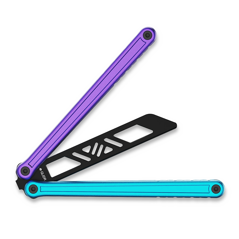 Glidr Antarctic 2 balisong trainer, blurple | Lamnia