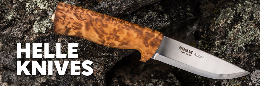 Helle knives, folding knives and knife blades